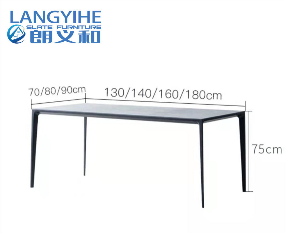 रॉक स्लैब होम मिनिमलिस्ट मार्बल डाइनिंग टेबल 130x70cm